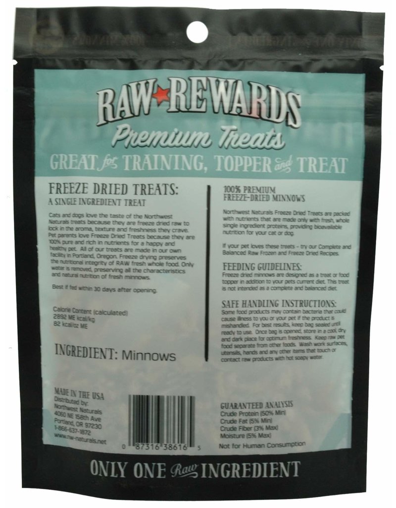 Northwest Naturals Raw Rewards Freeze-Dried Minnows Dog & Cat Treats 1oz -  Northwest Pets