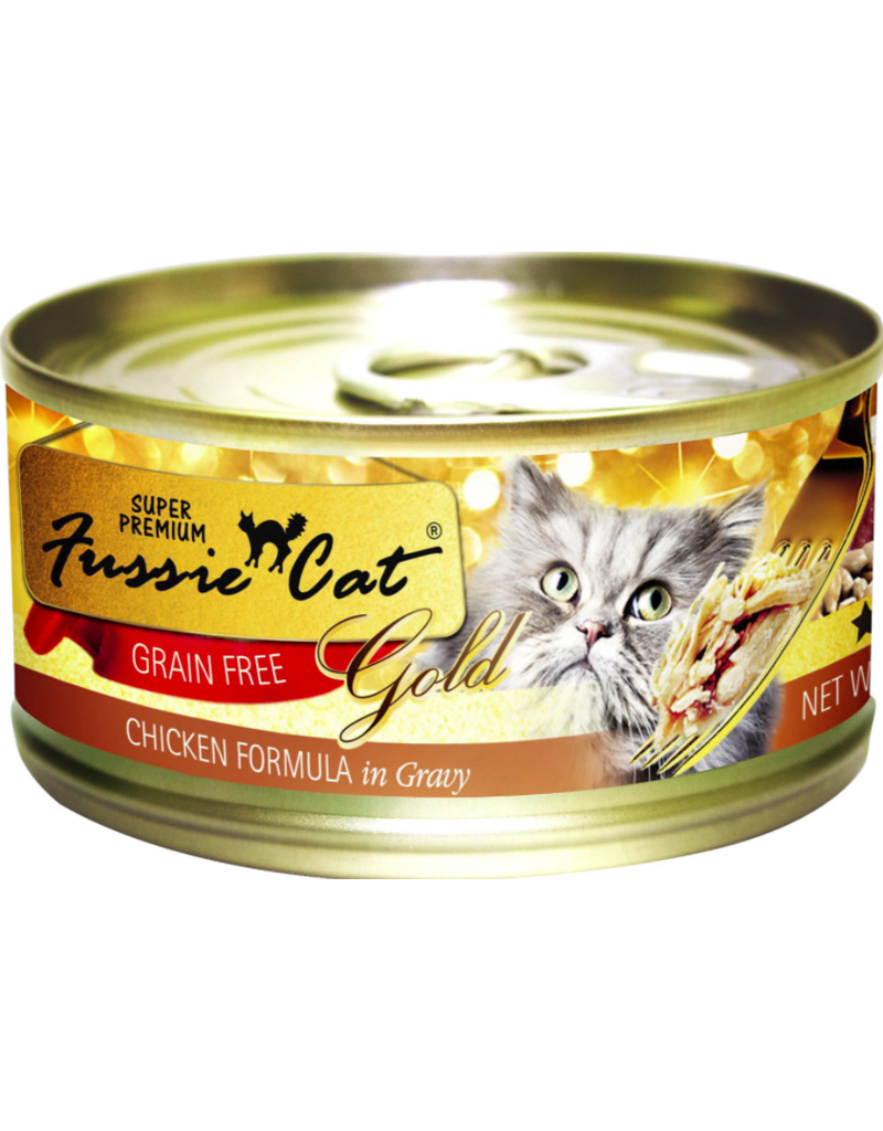 Fussie Cat Fussie Cat Gold Can Food Chicken in Gravy 5.5 oz single