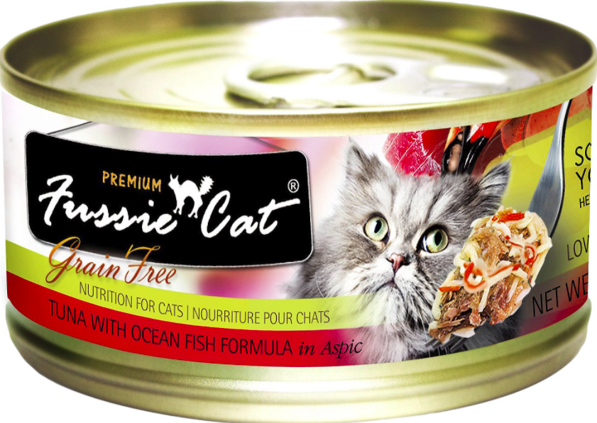 Fussie Cat Can Food Tuna with Ocean Fish 5.5 oz single-The Pet Beastro