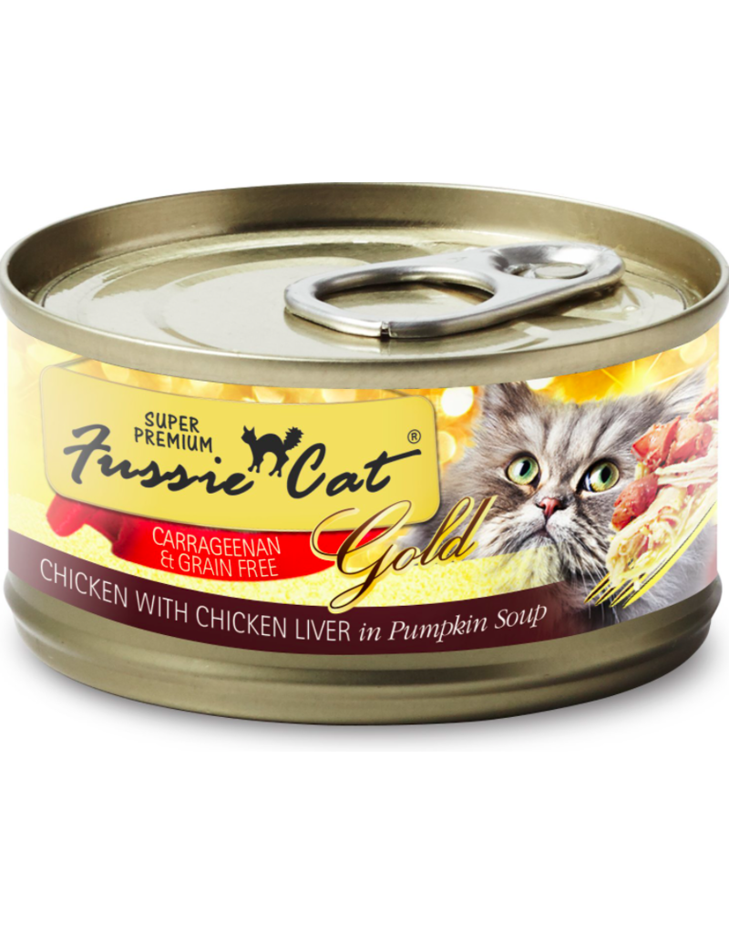 Fussie Cat Fussie Cat Cans | Chicken w Chicken Liver in Pumpkin Soup 2.8 oz CASE