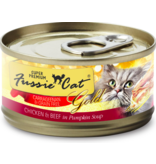 Fussie Cat Fussie Cat Gold Can Food | Chicken & Beef in Pumpkin Soup 2.8 oz CASE