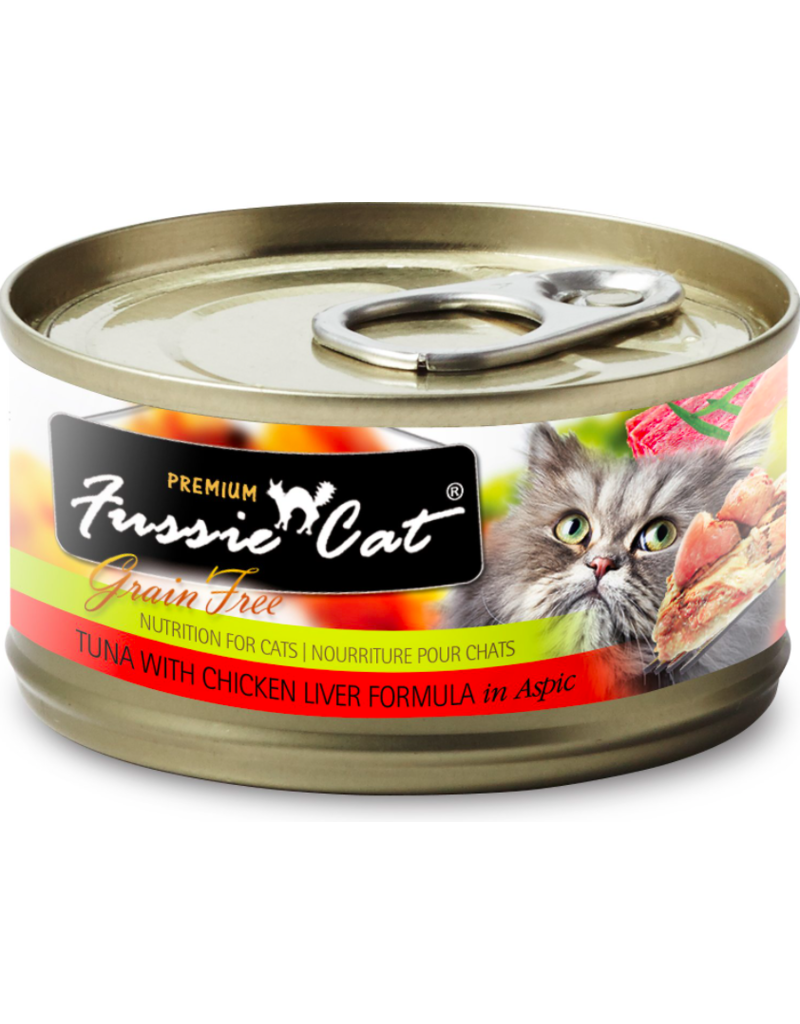 Fussie Cat Fussie Cat Cans | Tuna w Chicken Liver 2.8 oz CASE