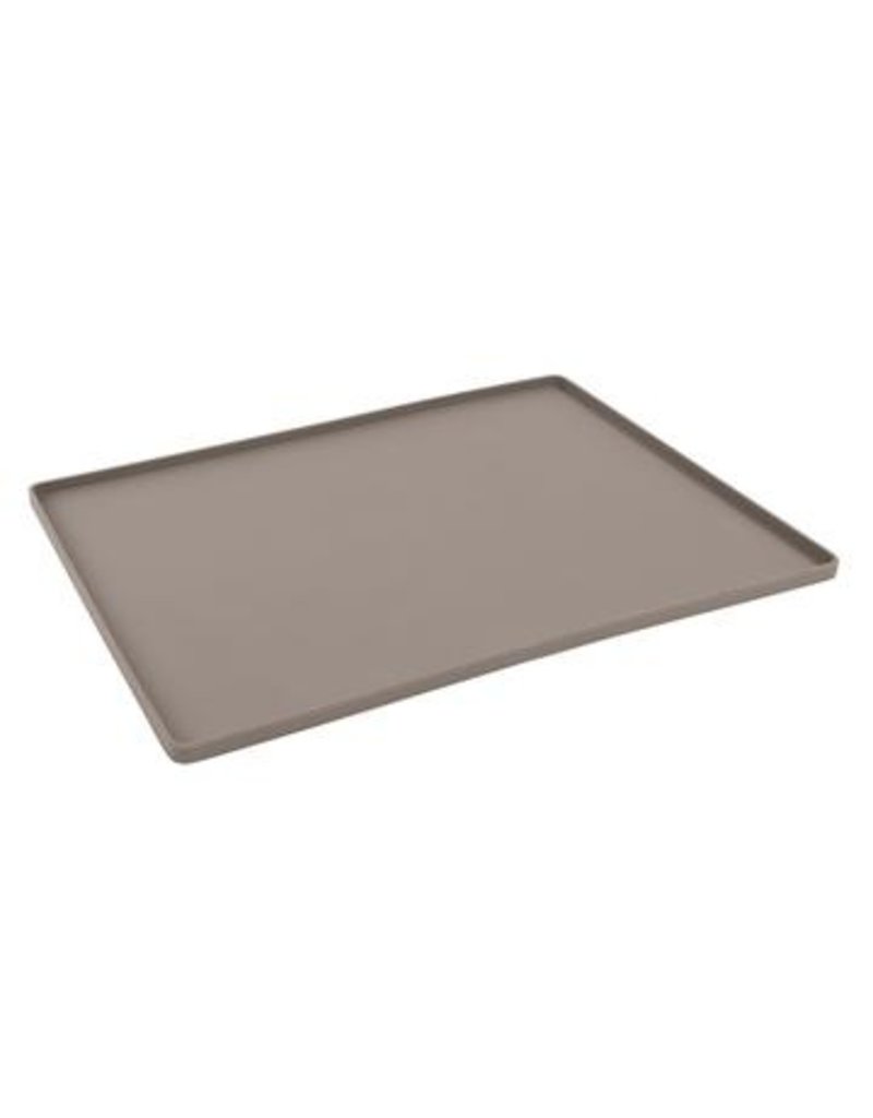 Messy Mutts z Messy Mutts Silicone Mat | Bowl Mat with Raised Edge / Grey 16" x 12"