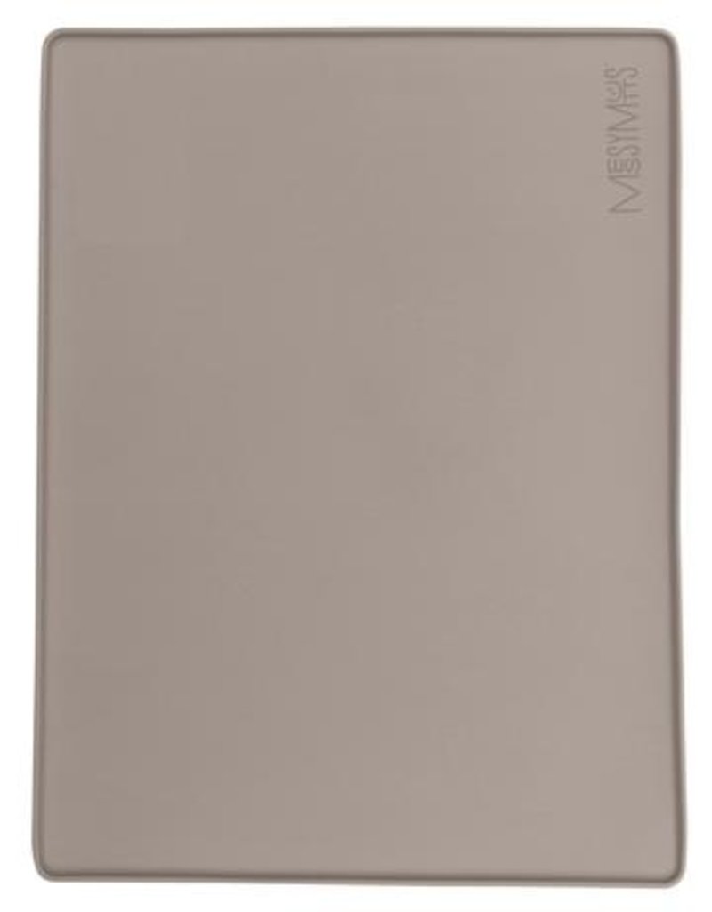 Messy Mutts z Messy Mutts Silicone Mat | Bowl Mat with Raised Edge / Grey 16" x 12"