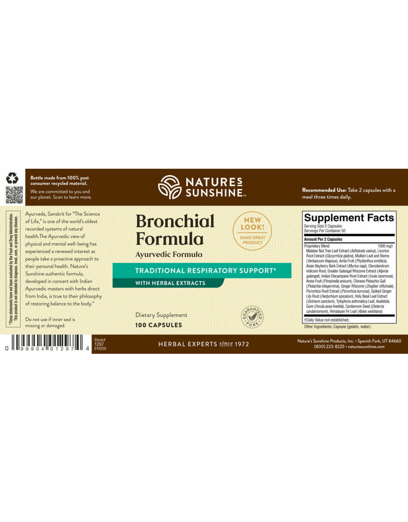Nature's Sunshine Nature's Sunshine Supplements Bronchial Formula 100 capsules