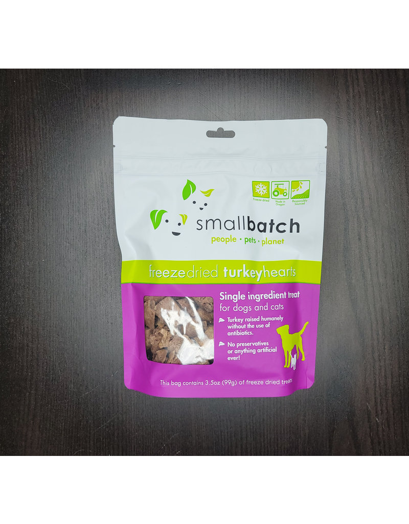 Smallbatch Pets Smallbatch Freeze Dried Treats | Turkey Hearts 3.5 oz