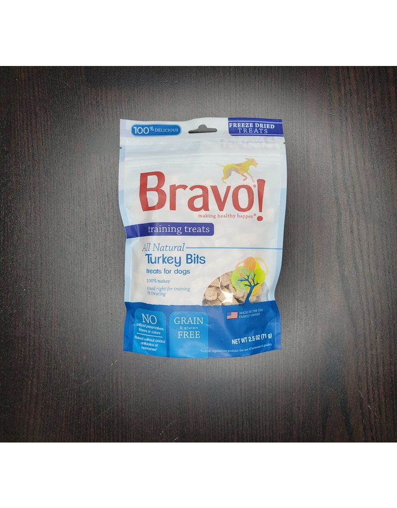 Bravo Bravo Freeze Dried Dog Treats Turkey Bits Training Treats 2.5 oz