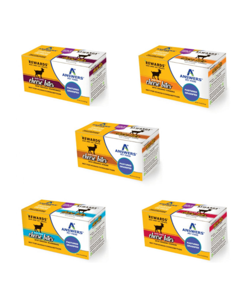 Answer's Pet Food Answers Rewards Raw Goat Cheese Treats Tumeric 8 oz (*Frozen Products for Local Delivery or In-Store Pickup Only. *)