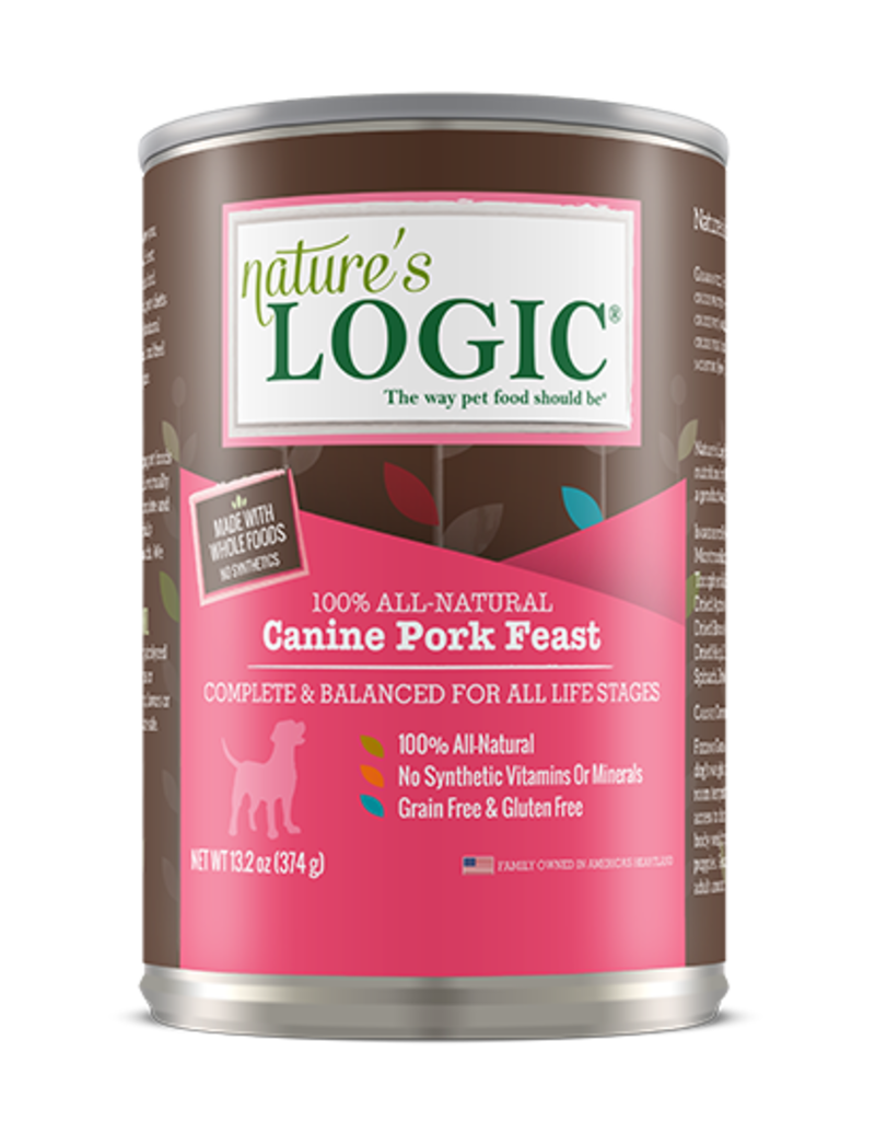 Nature's Logic Nature's Logic Canned Dog Food Pork 13.2 oz single