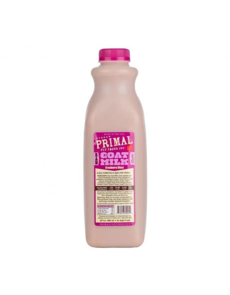 Primal Pet Foods Primal Frozen Raw Goat Milk | Cranberry Blast 32 (*Frozen Products for Local Delivery or In-Store Pickup Only. *) oz