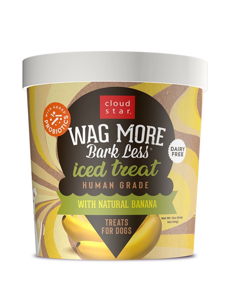 Cloud Star Cloud Star Wag More Bark Less | Banana Iced Treat for Dogs 12 oz (*Frozen Products for Local Delivery or In-Store Pickup Only. *)