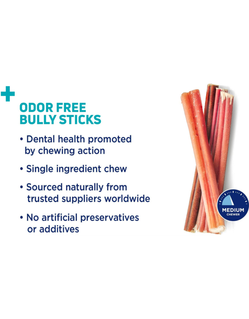 Barkworthies Barkworthies Dog Bully Stick Odor-Free 6" single