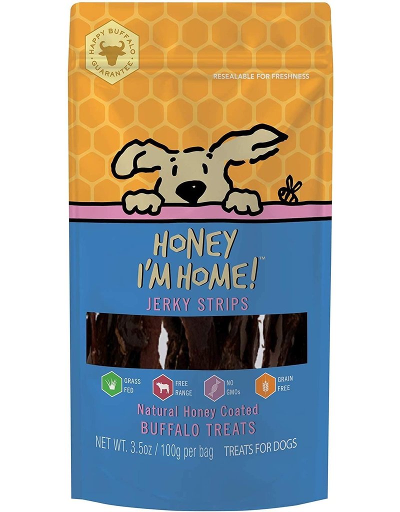 Honey Im Home Honey I'm Home Dog Treats | Buffalo Jerky Strips 3.5 oz