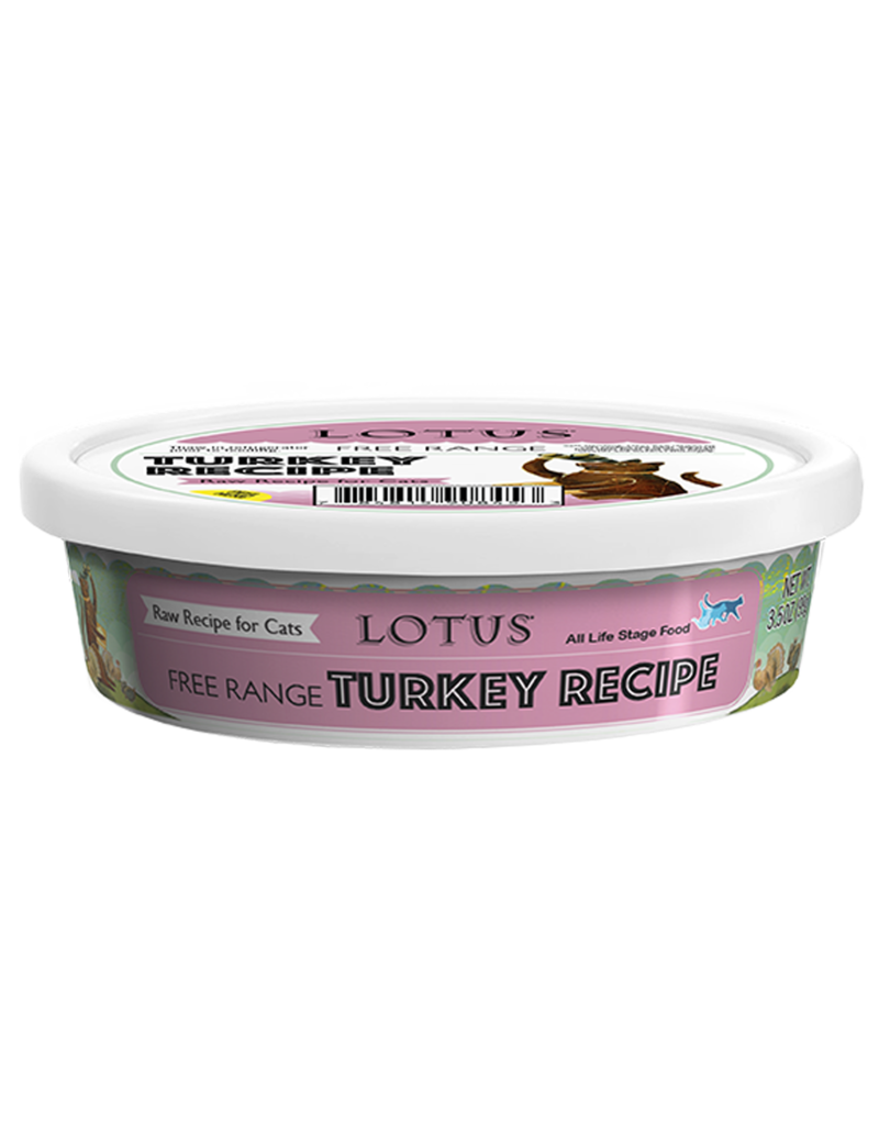 Lotus Natural Pet Food Lotus Frozen Raw Cat Food | Free Range Turkey 3.5 oz (*Frozen Products for Local Delivery or In-Store Pickup Only. *)