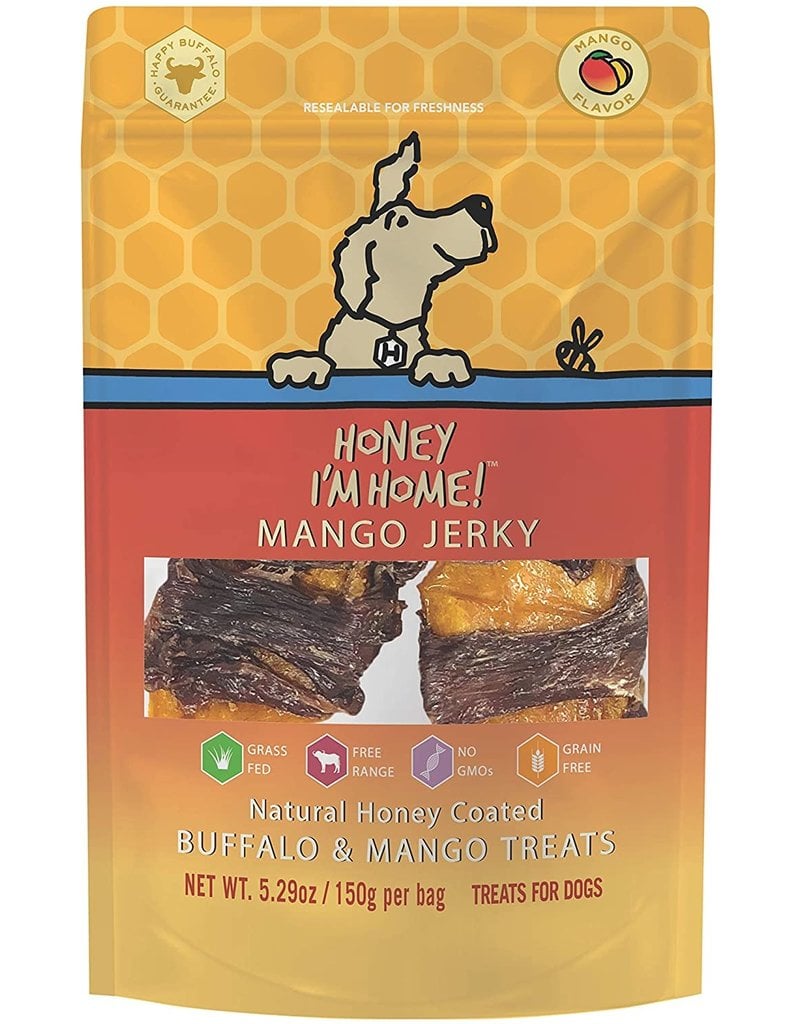 Honey Im Home Honey I'm Home Dog Treats | Buffalo Mango Jerky 5.29 oz