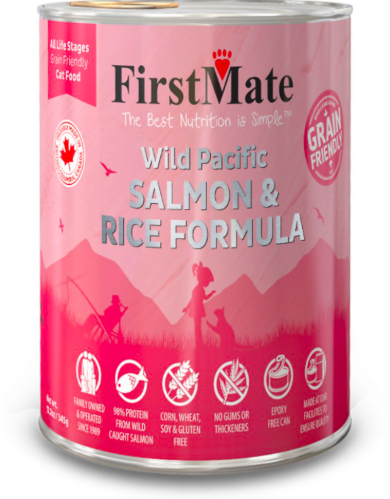 Firstmate FirstMate Canned Cat Food Grain Friendly Wild Salmon & Rice 12.2 oz single