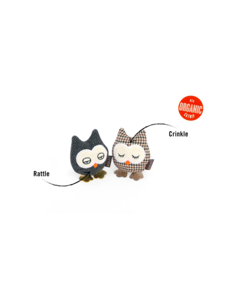PLAY P.L.A.Y. Feline Frenzy Cat Toys | Hootiful Owls 2 pk