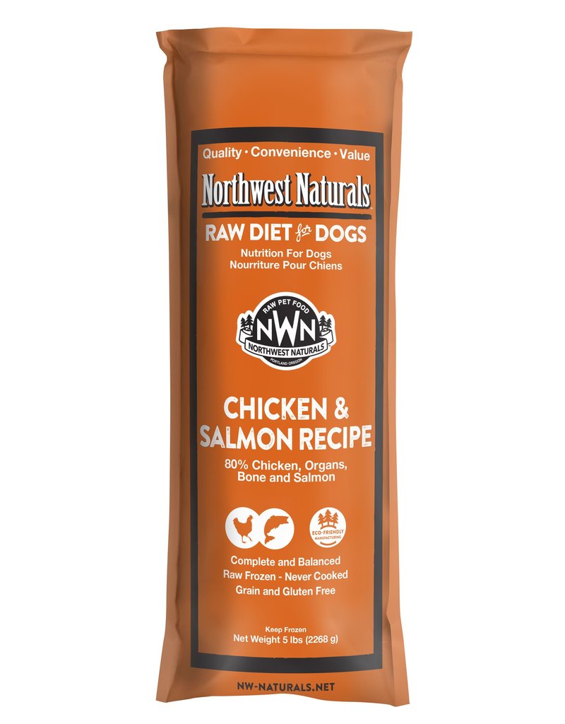 Northwest Naturals Northwest Naturals Frozen Chub Chicken & Salmon 5 lb CASE (*Frozen Products for Local Delivery or In-Store Pickup Only. *)