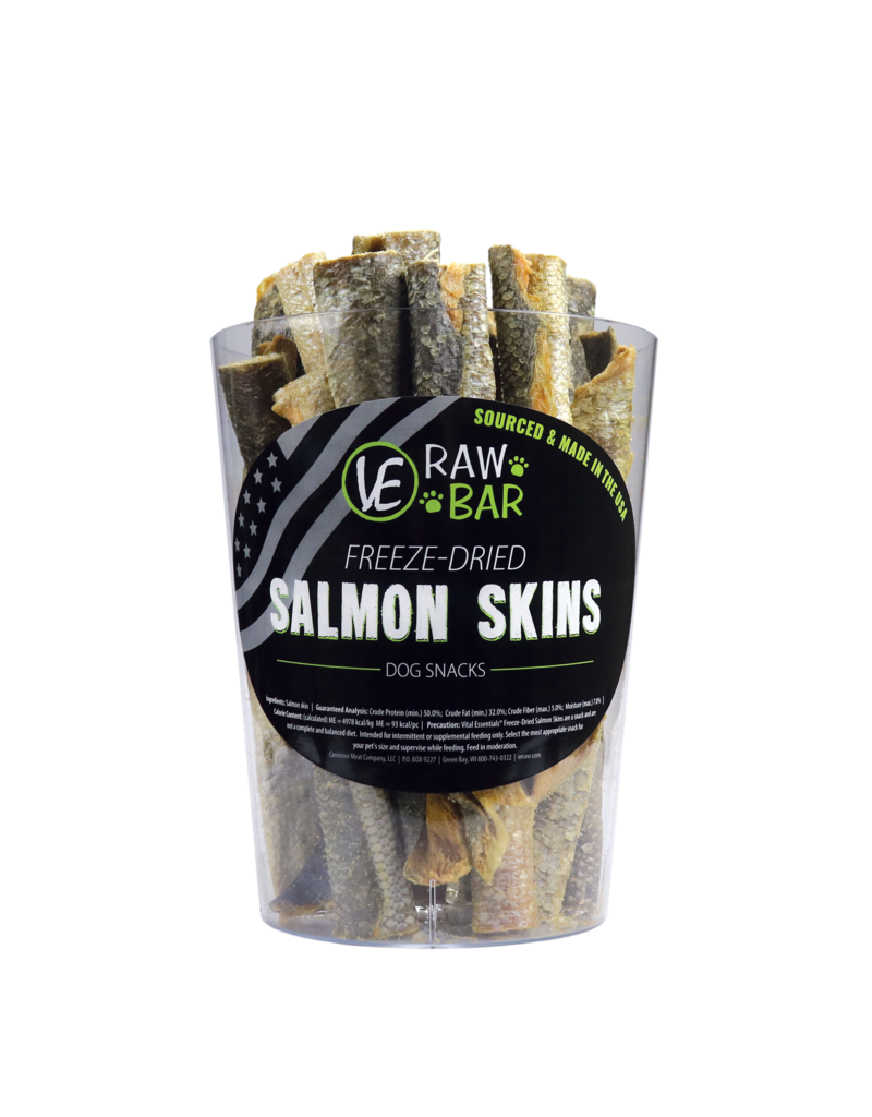 Vital Essentials Vital Essentials Raw Bar Dog Treats Freeze Dried Salmon Skins single
