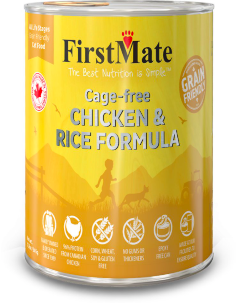 Firstmate FirstMate Canned Cat Food Grain Friendly Cage Free Chicken & Rice 12.2 oz single