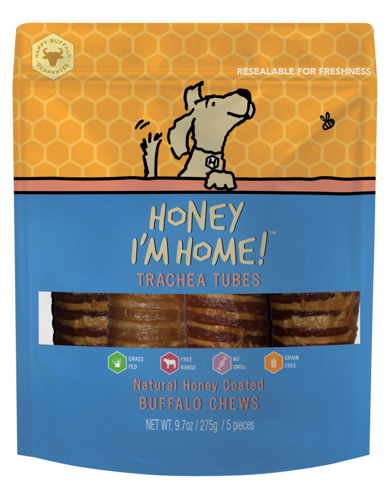 Honey Im Home Honey I'm Home Dog Treats l Buffalo Trachea 5 pc