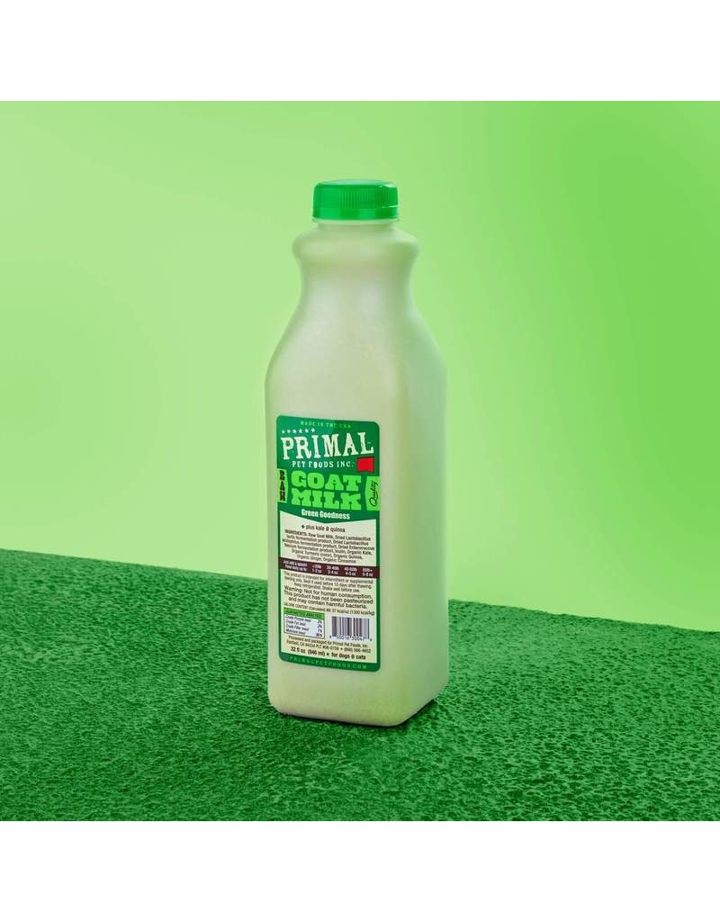 Primal Pet Foods Primal Frozen Raw Goat Milk | Green Goodness 32 oz CASE (*Frozen Products for Local Delivery or In-Store Pickup Only. *)