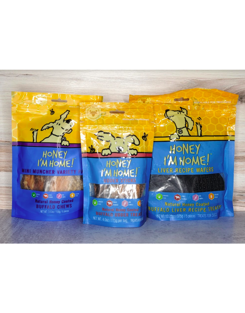 Honey Im Home Honey I'm Home Dog Treats l Buffalo Mini Muncher Variety Pack 6 pc