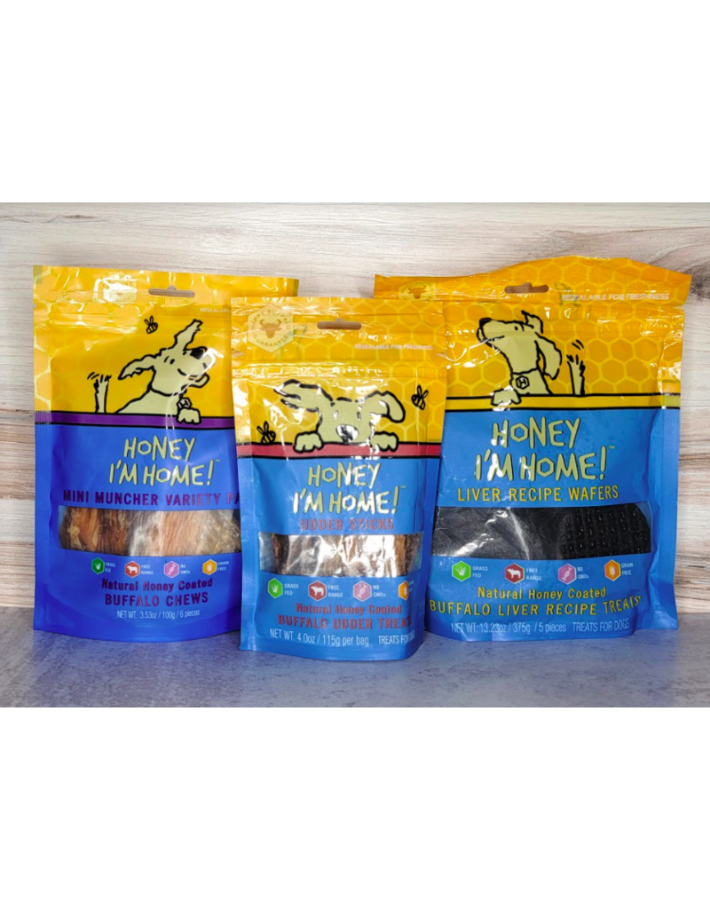 Honey Im Home Honey I'm Home Dog Treats l Buffalo Mega Muncher Variety Pack 5 pc