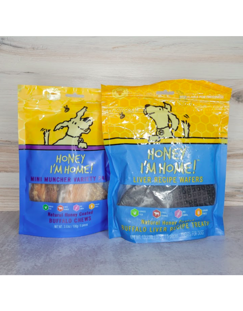 Honey Im Home Honey I'm Home Dog Treats l Buffalo Mega Muncher Variety Pack 5 pc