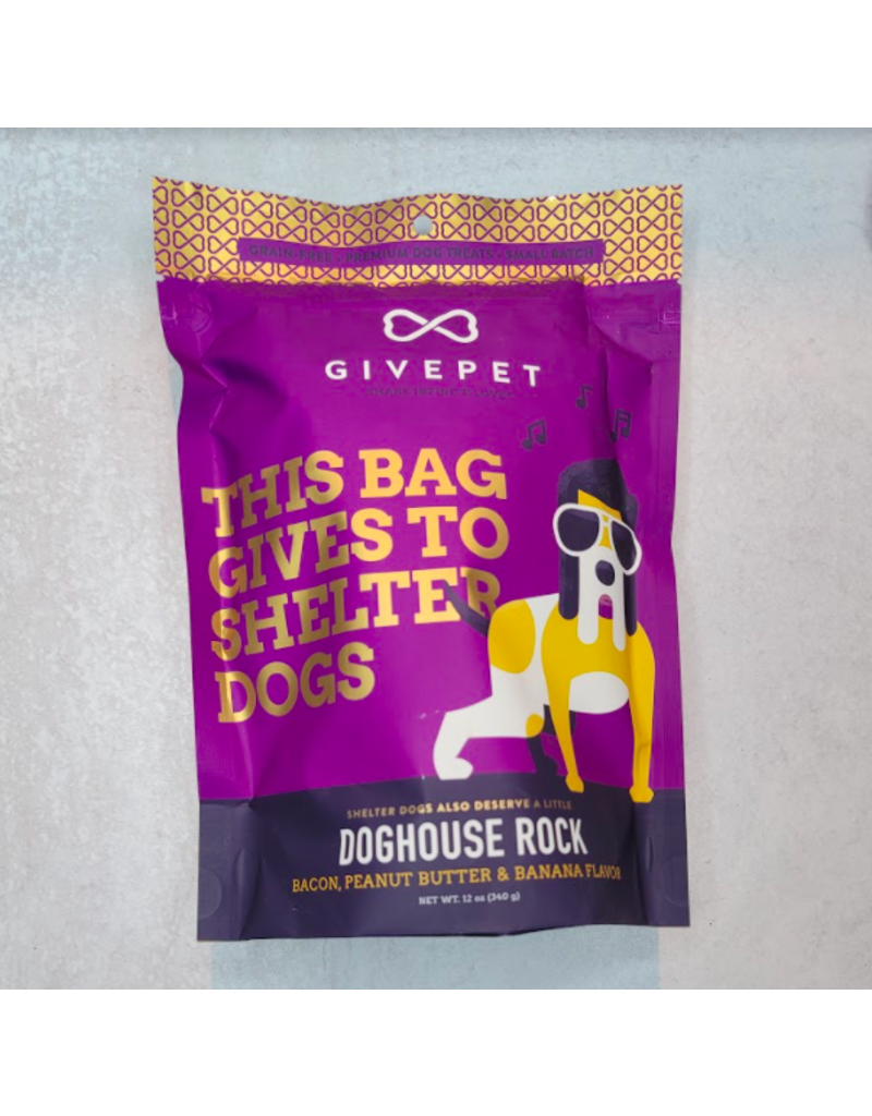 GivePet, LLC GivePet Grain-Free Small Batch Dog Treats | Doghouse Rock 12 oz