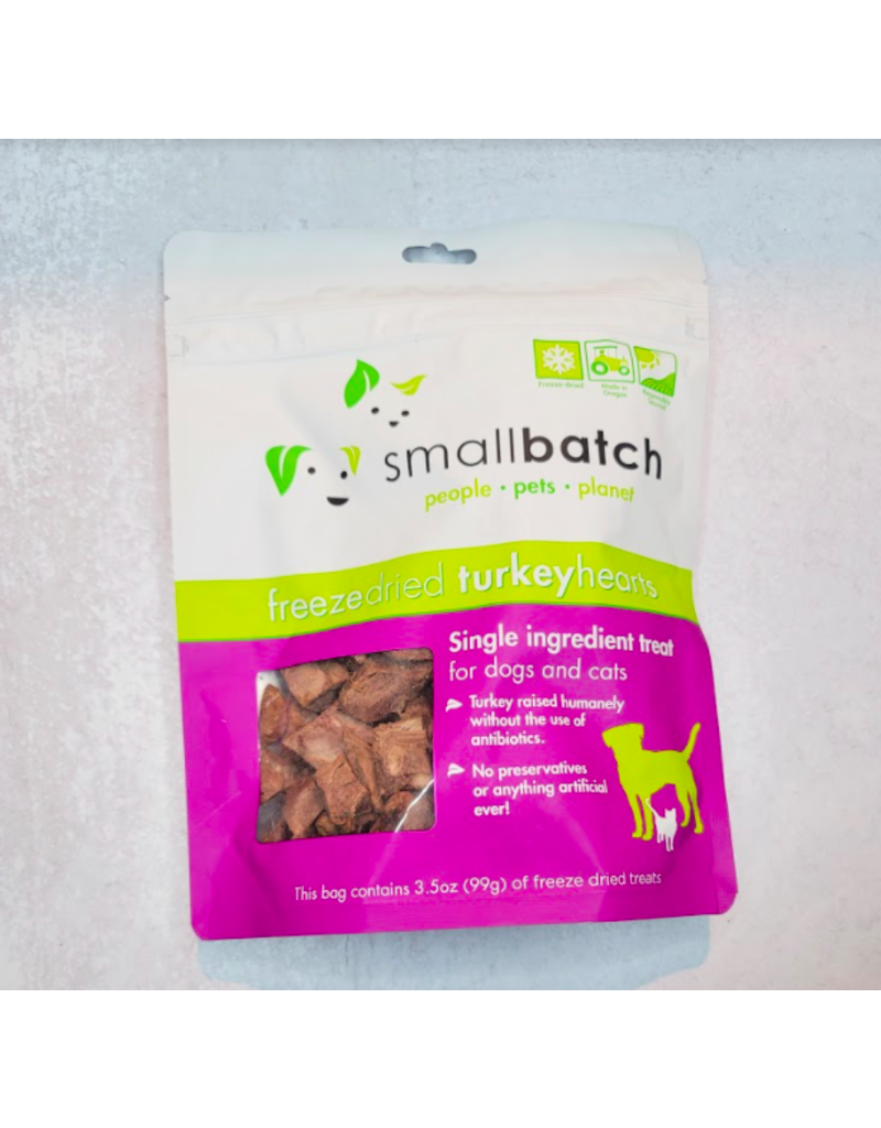 Smallbatch Pets Smallbatch Freeze Dried Treats | Turkey Hearts 3.5 oz