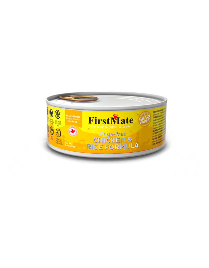 Firstmate FirstMate Canned Cat Food Grain Friendly Cage Free Chicken & Rice 5.5 oz CASE