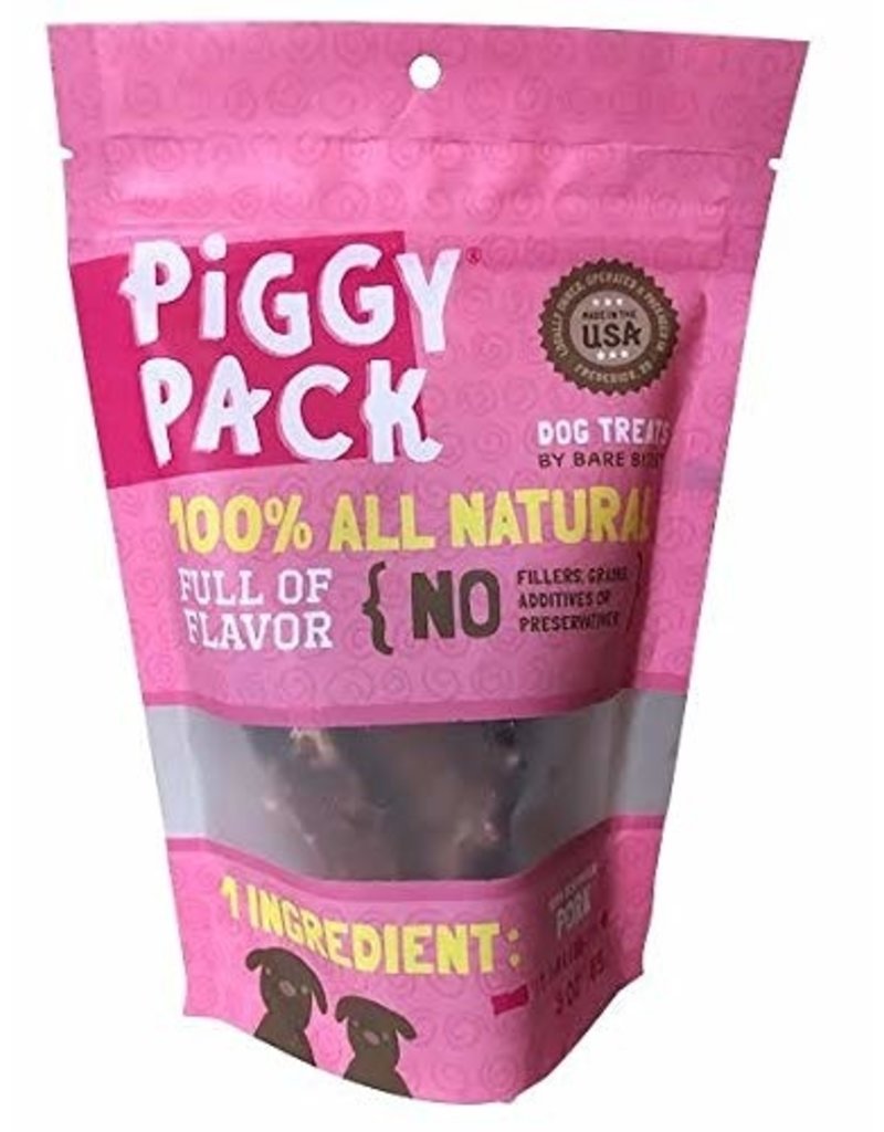 Bare Bites Bare Bites Dog Treats Pork Piggy Pack 3 oz