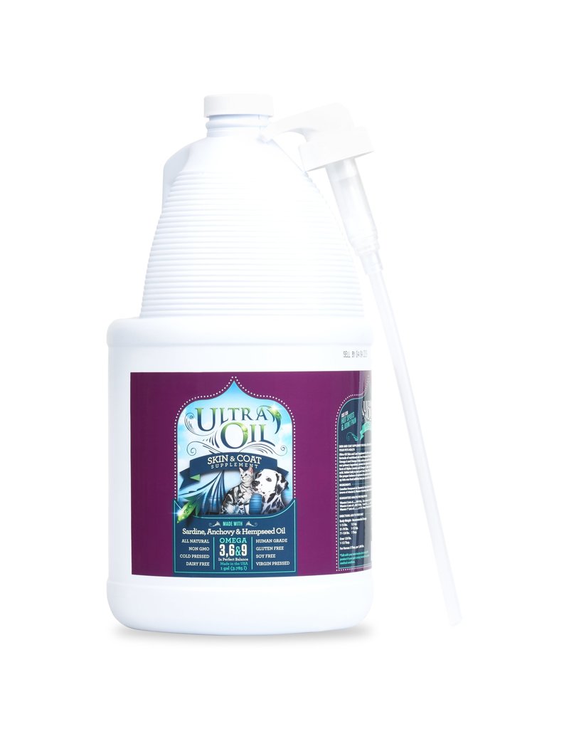 Ultra Oil For Pets Ultra Oil Skin & Coat Supplement Sardine, Anchovy, & Hempseed Oil 128 oz