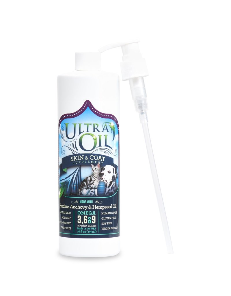 Ultra Oil For Pets Ultra Oil Skin & Coat Supplement Sardine, Anchovy, & Hempseed Oil 16 oz