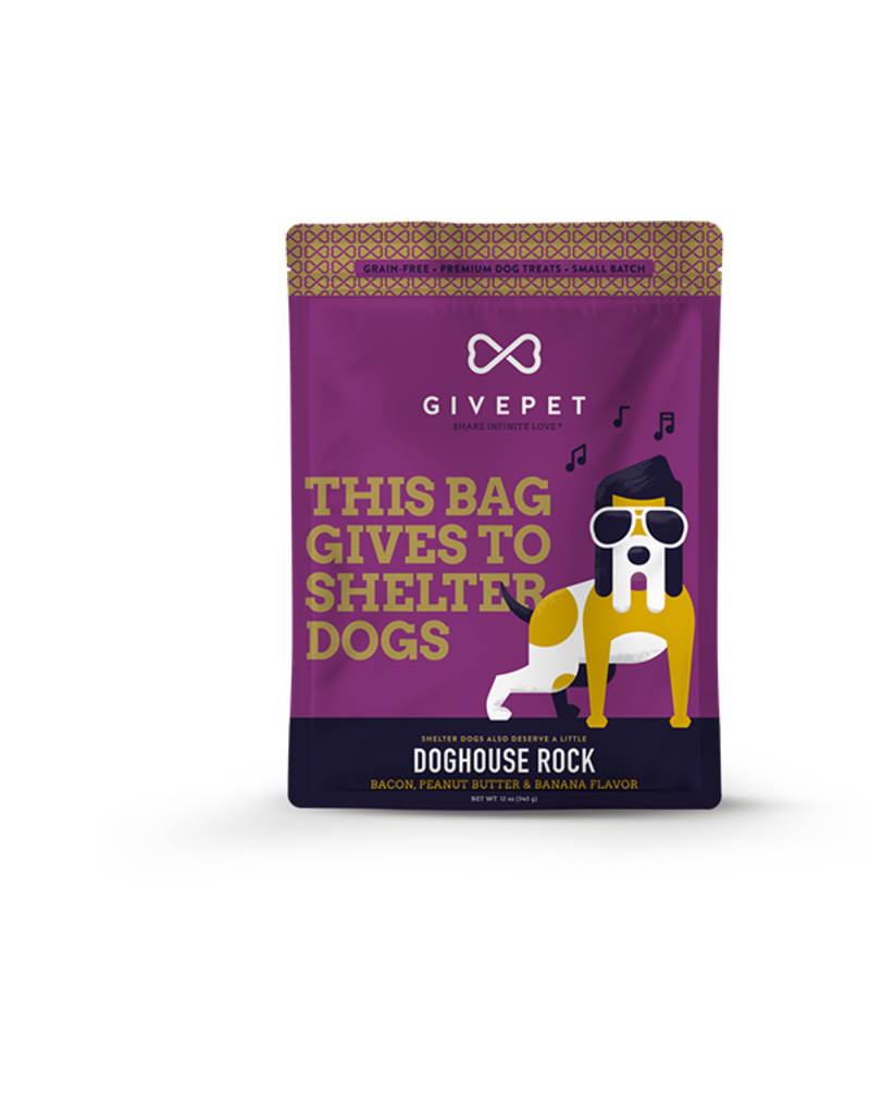 GivePet, LLC GivePet Grain-Free Small Batch Dog Treats | Doghouse Rock 12 oz