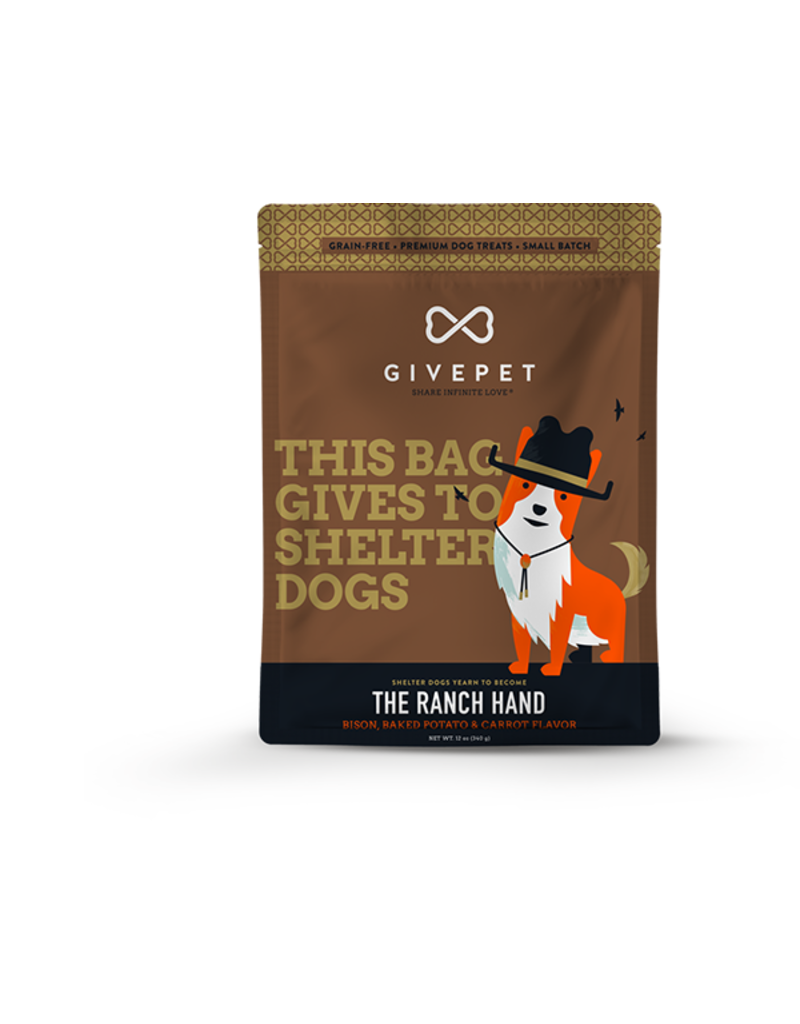 GivePet, LLC GivePet Grain-Free Small Batch Dog Treats | The Ranch Hand 12 oz