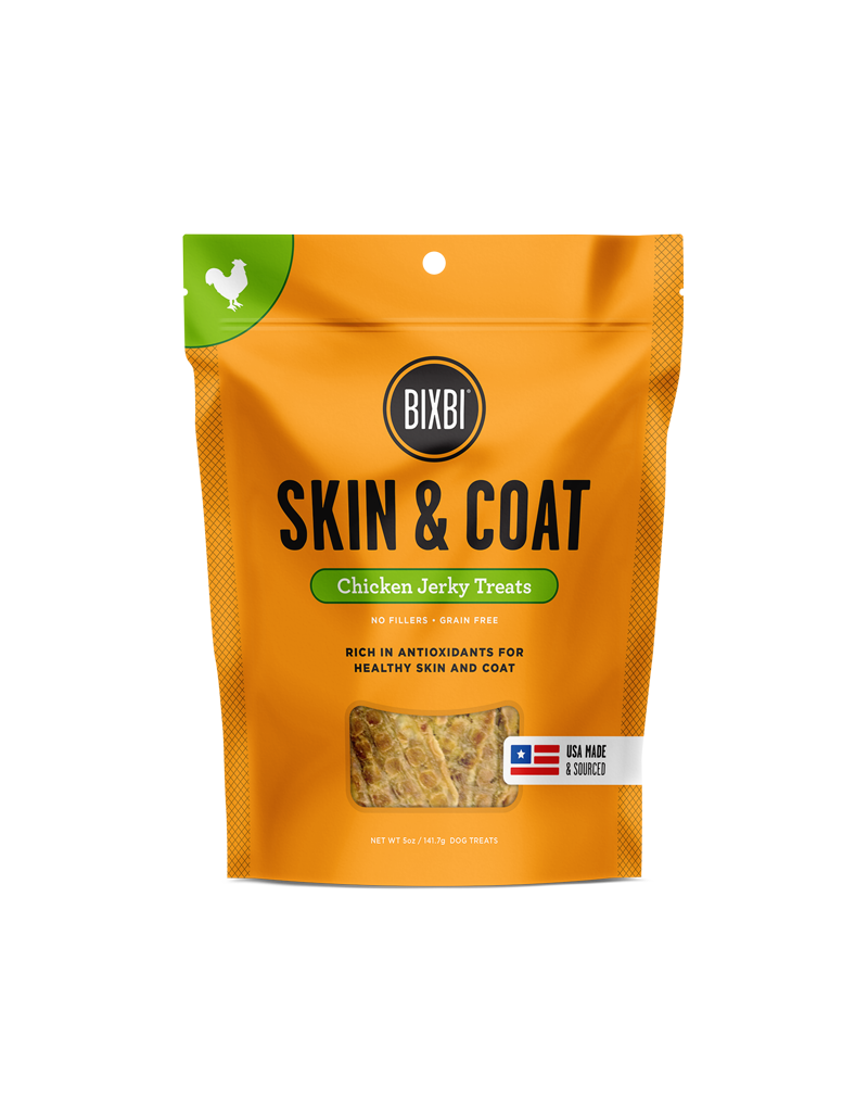Bixbi Bixbi  Jerky Dog Treats  Skin & Coat Chicken 5 oz