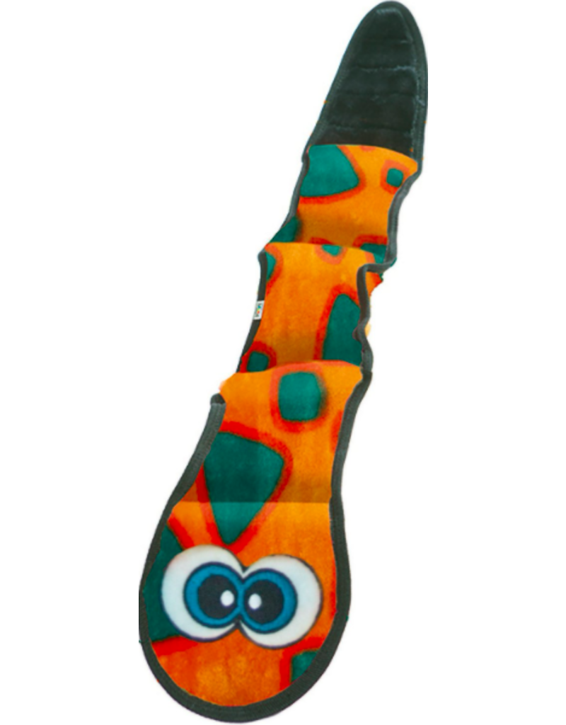 Outward Hound Invincibles Dog Toys Orange/Blue Snake