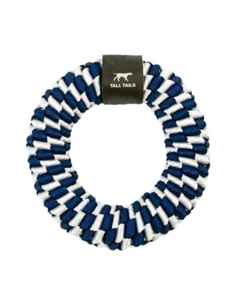 Tall Tails Tall Tails Dog Toy Braided Ring Navy 6 in