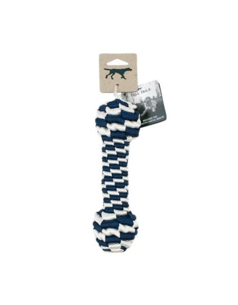Tall Tails Tall Tails Dog Toy Braided Bone Navy 9 in