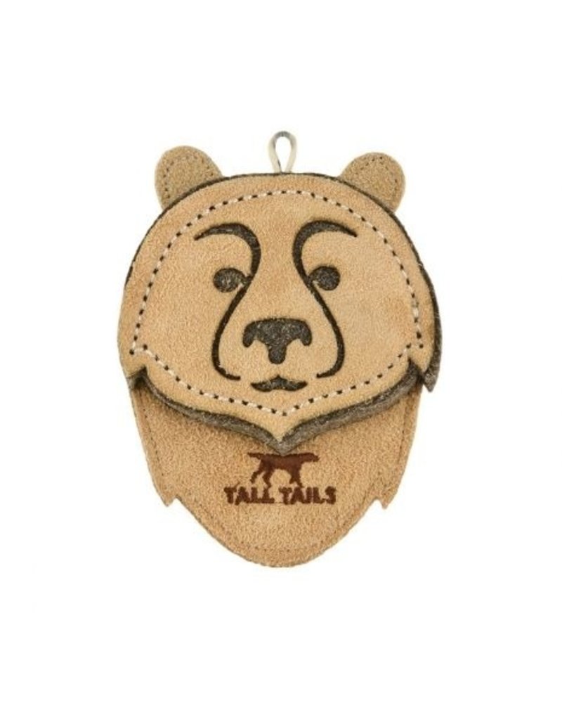 Tall Tails Dog Toys: Natural Leather Bear Tug & Fetch Toy - The