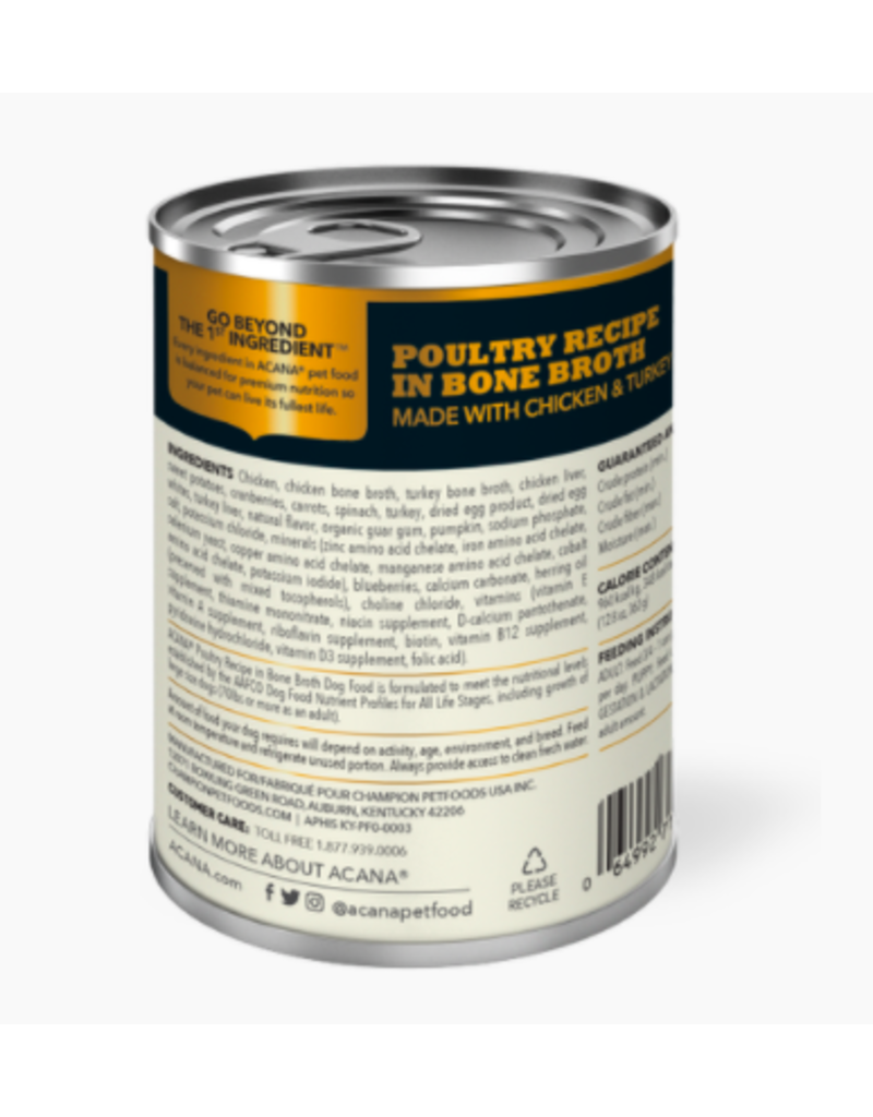 Acana Acana Canned Dog Food | Poultry Recipe 12.8 oz single