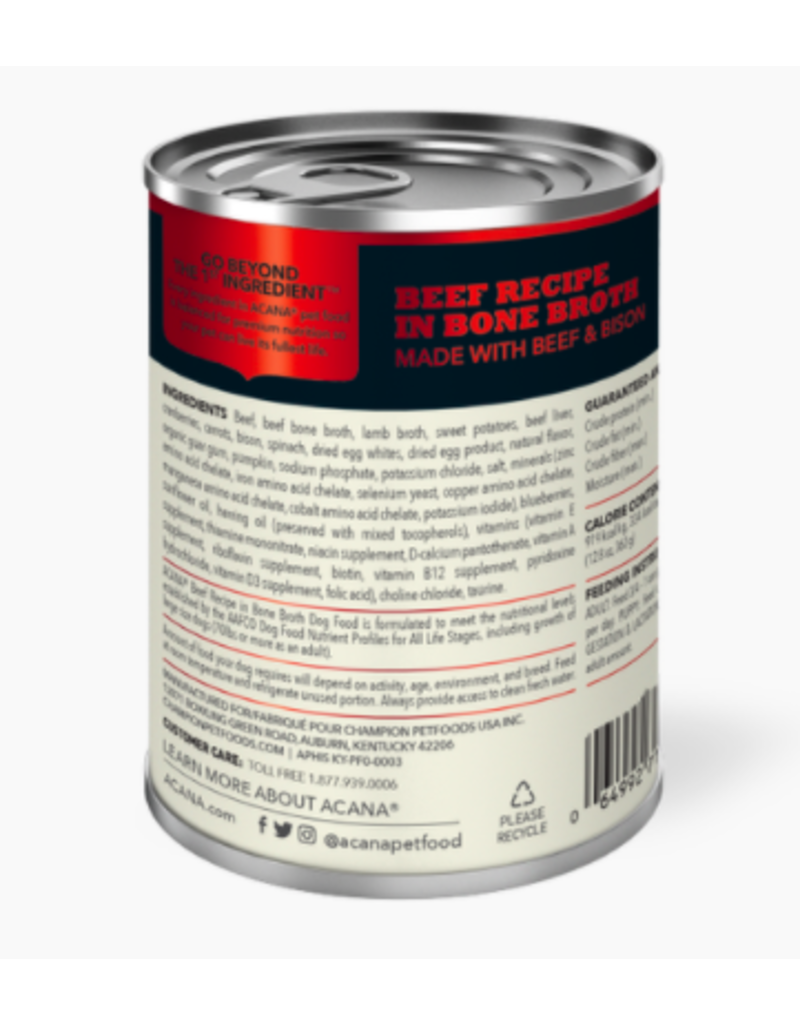 Acana Acana Canned Dog Food | Beef Recipe 12.8 oz CASE