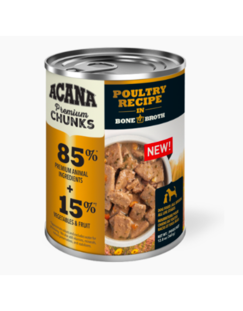 Acana Acana Canned Dog Food | Premium Chunks Poultry Recipe 12.8 oz CASE