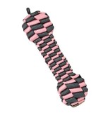 Tall Tails Tall Tails Dog Toy Braided Bone Pink & Charcoal 9 in