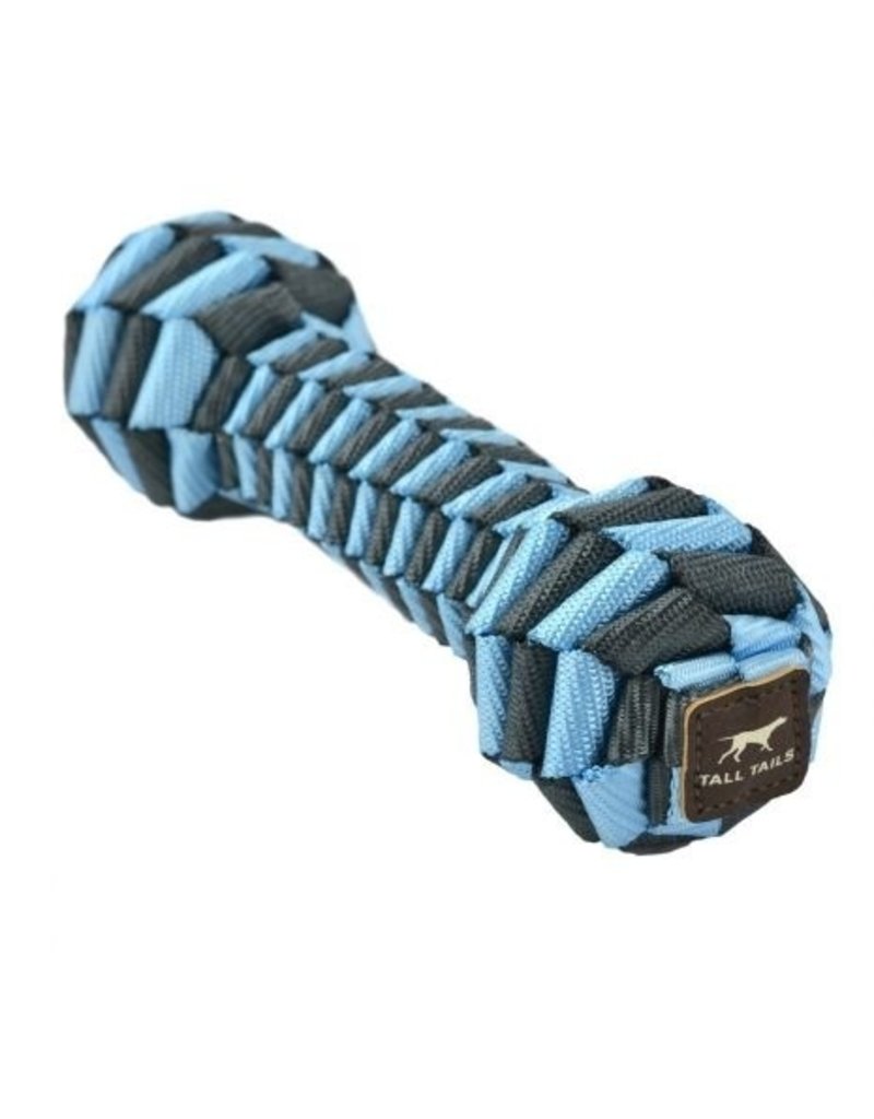 Tall Tails Tall Tails Dog Toy Braided Bone Blue & Charcoal 9 in