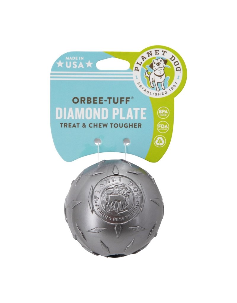 Planet Dog Planet Dog Orbee Tuff Diamond Plate Ball Steel 3"