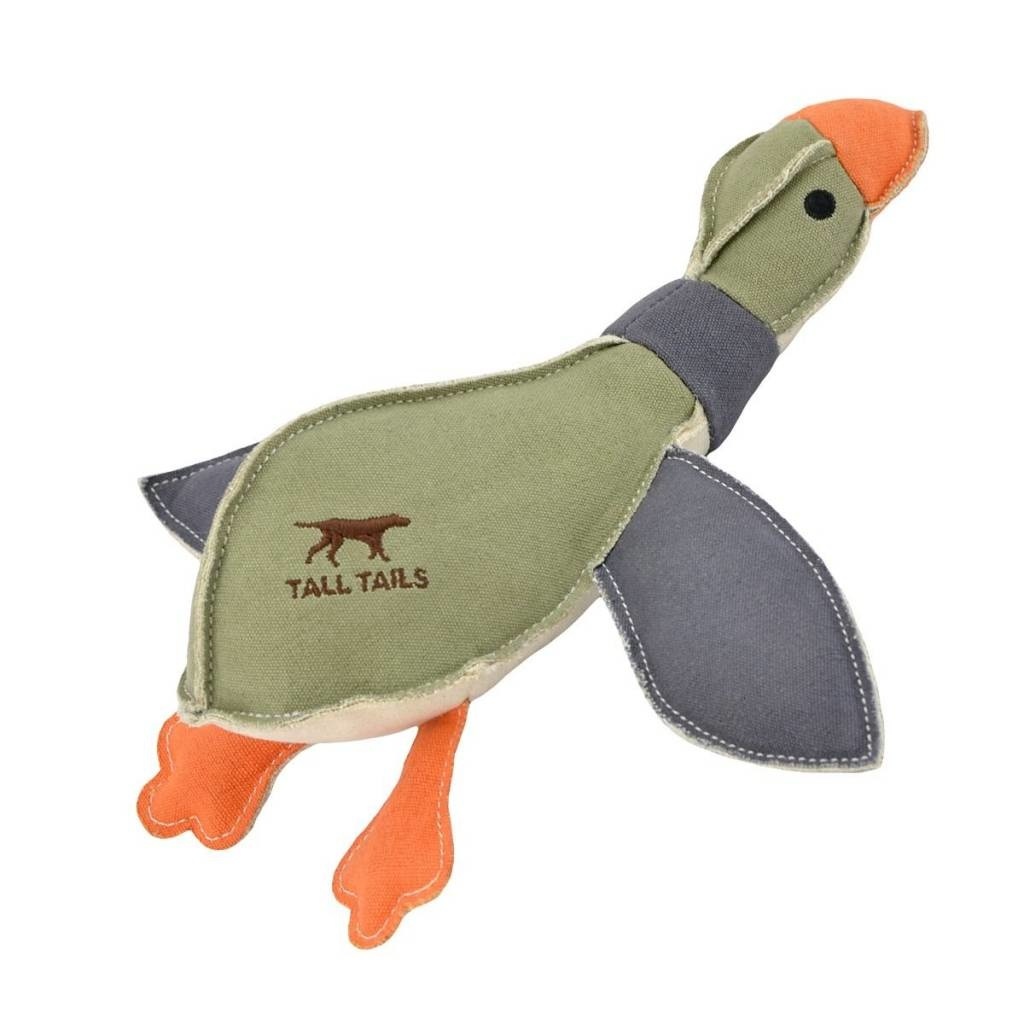 Tall Tails Dog Toys: Canvas Duck Sage & Charcoal 12 in Squeaker Toy - The  Pet Beastro