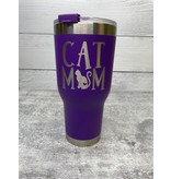 The Pet Beastro The Pet Beastro Tumbler | Cat Mom Purple Heart Logo